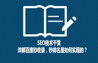 <b>SEO技术干货：详解百度秒收录，秒排名是如何实现的？</b>