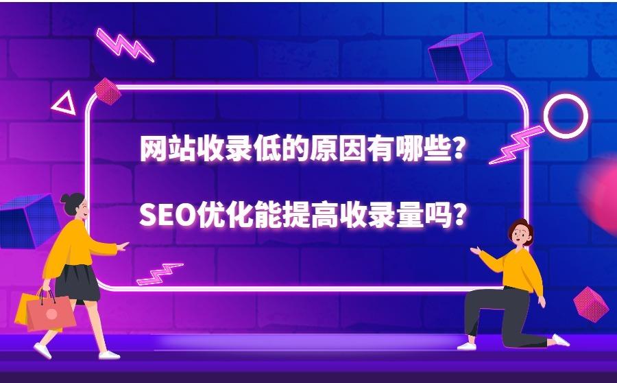 <b>网站收录低的原因有哪些？SEO优化能提高收录量吗？</b>