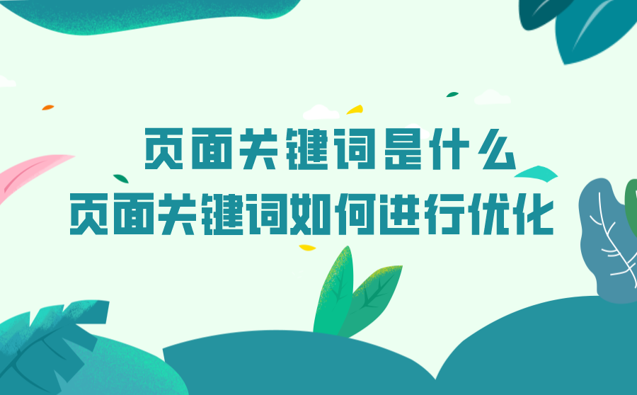 <b>页面关键词是什么？页面关键词如何进行优化？</b>