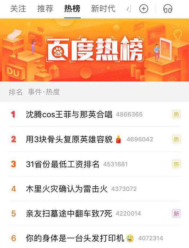 百度热榜