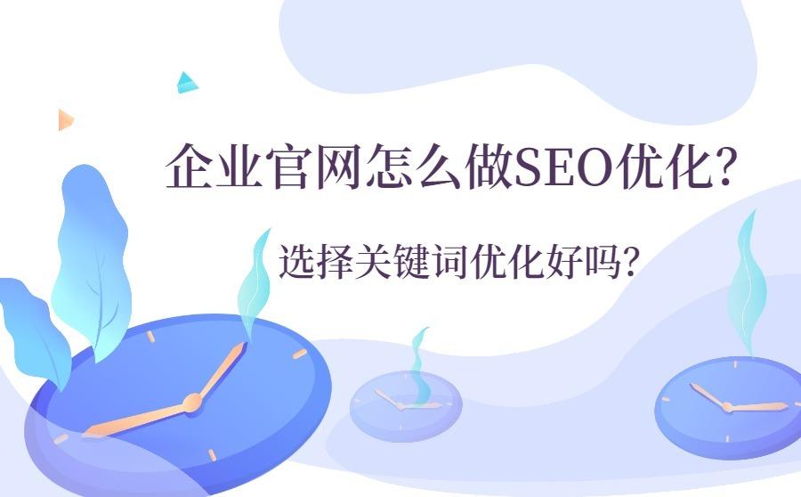 <b>企业官网怎么做SEO优化？选择关键词优化好吗？</b>