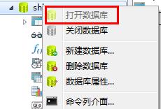 打开数据库
